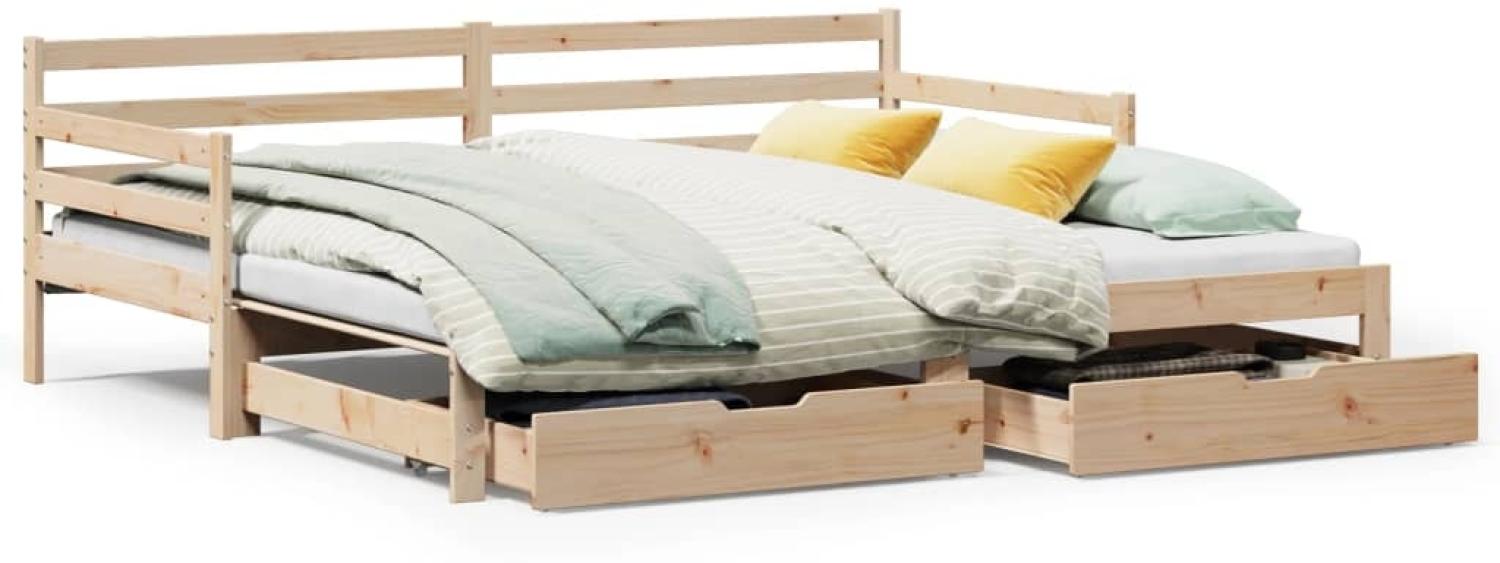 vidaXL Tagesbett Ausziehbar mit Schubladen ohne Matratze 80x200 cm 3302173 Bild 1