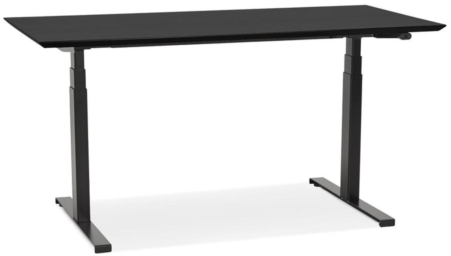 Kadima Design Schreibtisch höhenverstellbar | 150x70 cm | Elektrisch Gaming-Tisch Ergonomisch 63-128 cm | Schwarz | Bürotisch Bild 1