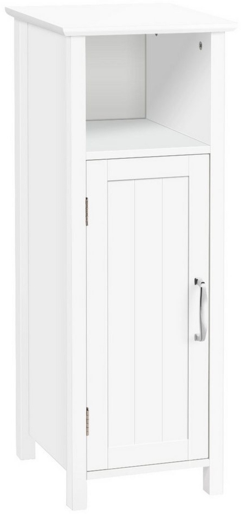 COSTWAY Badschrank weiss, Badezimmerschrank aus Holz, Badezimmeraufbewahrungsschrank mit verstellbarem Regal, Multifunktionsschrank ideal fuer Schlafzimmer, Kueche, Bad, Wohnzimmer, Flur Bild 1