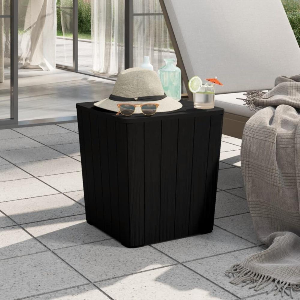 vidaXL Gartentisch mit Abnehmbarer Tischplatte Schwarz Polypropylen 364152 Bild 1