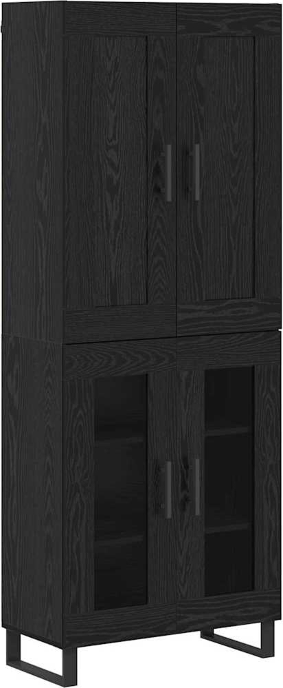 vidaXL Highboard Schwarz Eichen-Optik 69,5 x 34 x 180 cm Holzwerkstoff 3403194 Bild 1