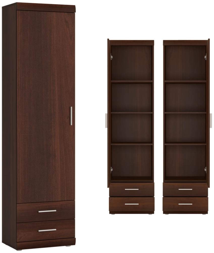 Schrank Wohnzimmer schmal 50 cm Nussbaum IMPERIA-129 Bild 1