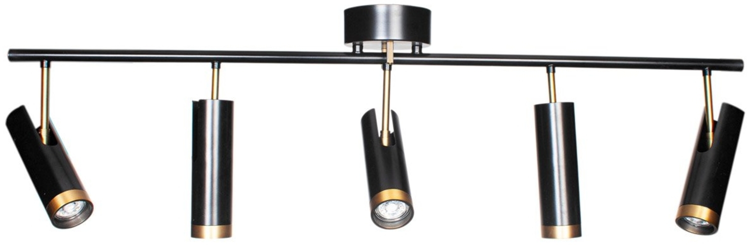 By Rydéns 4201610-4002 Puls Bar Spotlight 5-flammig schwarz matt gold 110cm Bild 1