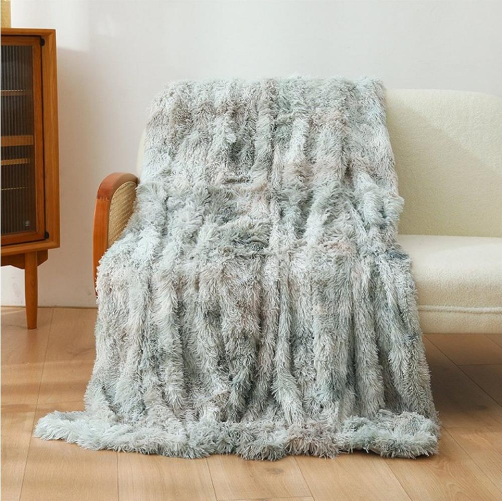 Wohndecke Kuscheldecke, Flauschige Decke, Wendedecke mit Langen Haaren, zggzerg Bild 1