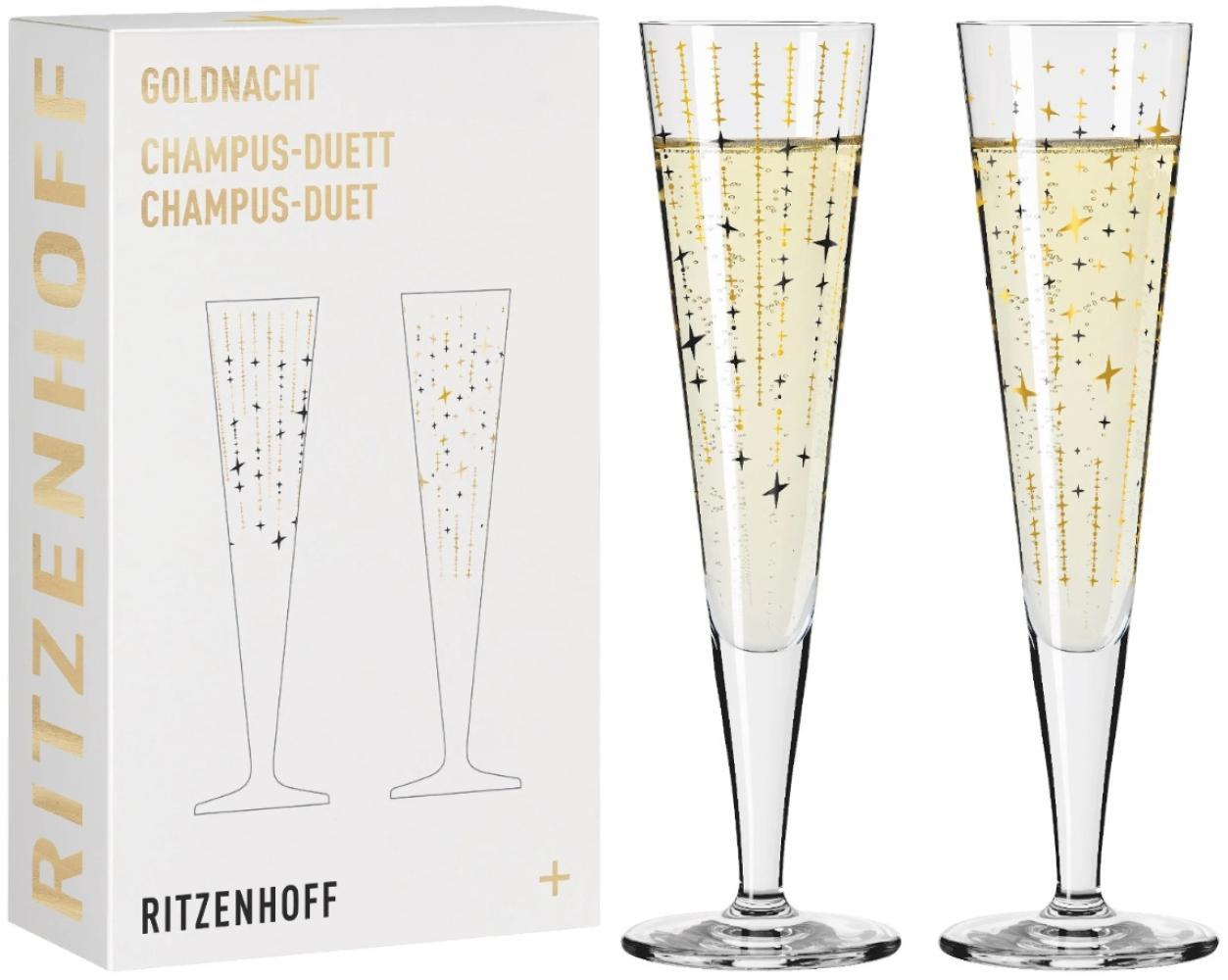 Ritzenhoff 6031008 Champagnerglas-Set H24 GOLDNACHT Sonja Eikler 2024 Bild 1