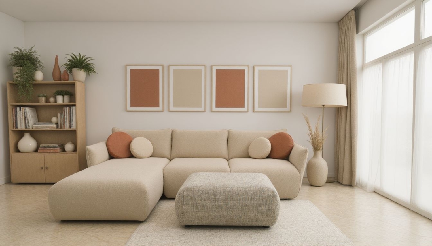 DOMO. collection Ecksofa 800 022, Modulsofa in L-Form mit Taschenfederkern und attraktiver Biese-Naht, Sofa, Polsterecke, Eckcouch 276 x 168 x 79 cm (BxTxH), beige Bild 1