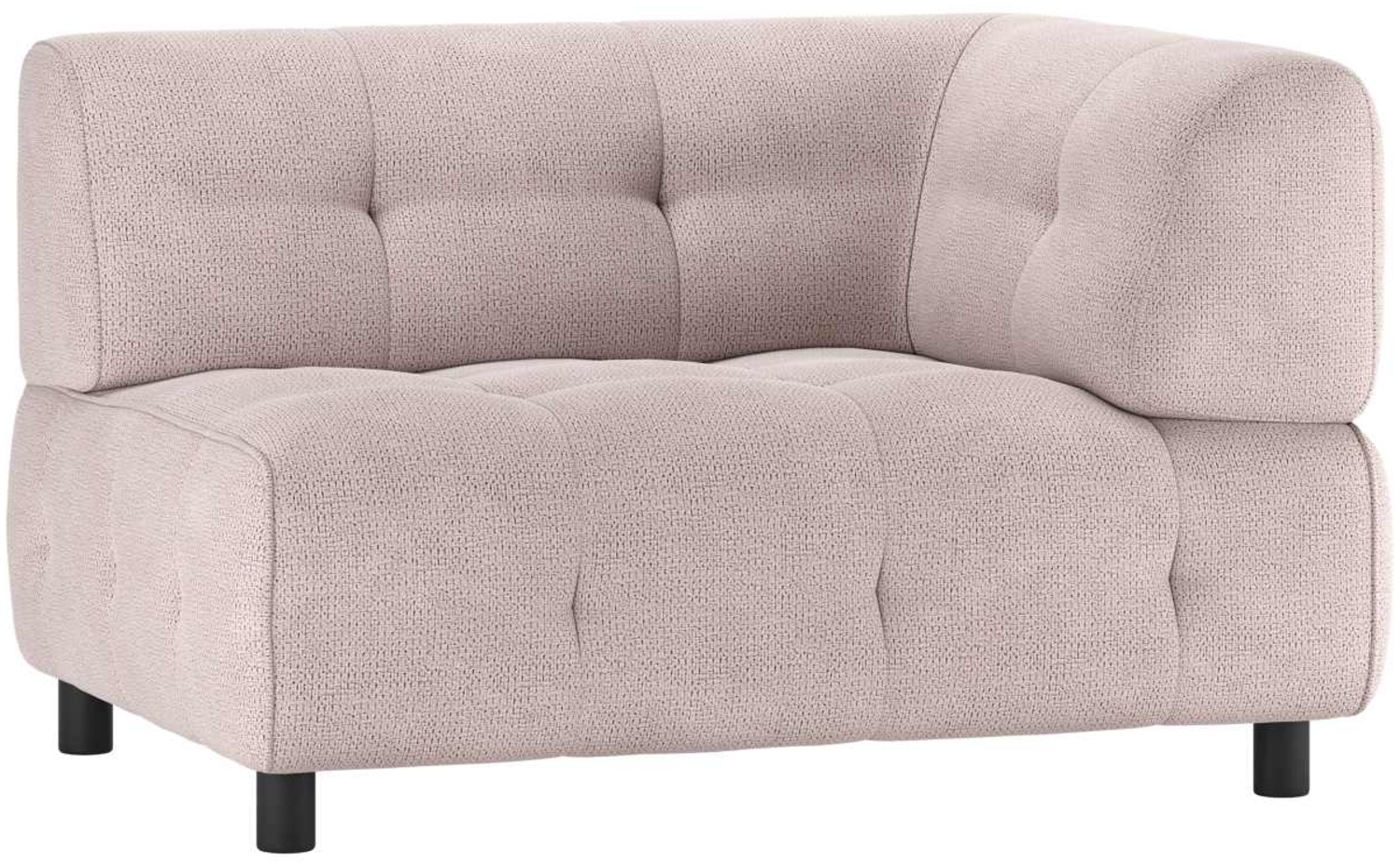 Modulsofa Louis aus Chenille Rechts, Rosa Bild 1