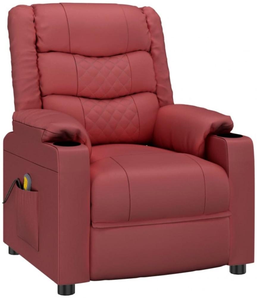 vidaXL Massagesessel Weinrot Kunstleder [348053] Bild 1