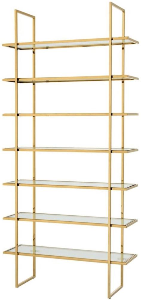 Casa Padrino Luxus Regalschrank Gold 120,5 x 40 x H. 253 cm - Luxus Möbel Bild 1