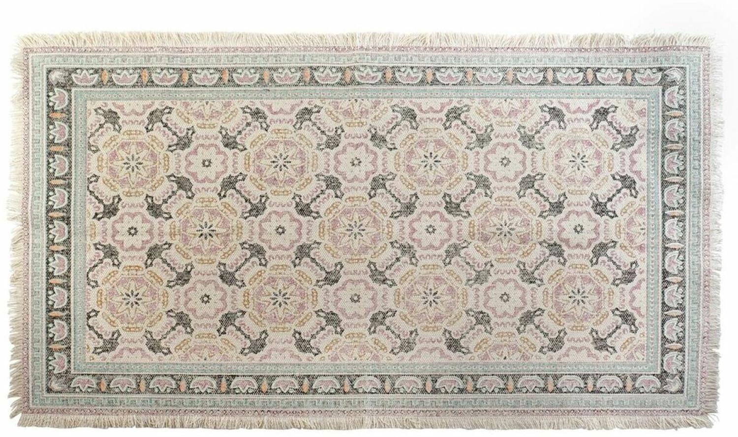 Teppich DKD Home Decor grün Granatrot Araber Kachel (160 x 230 x 0,5 cm) Bild 1