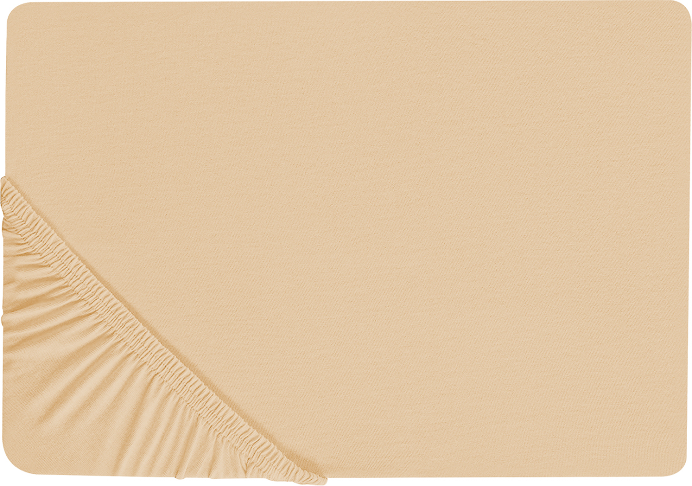 Spannbettlaken JANBU Baumwolle 90x200 cm Sandbeige Bild 1