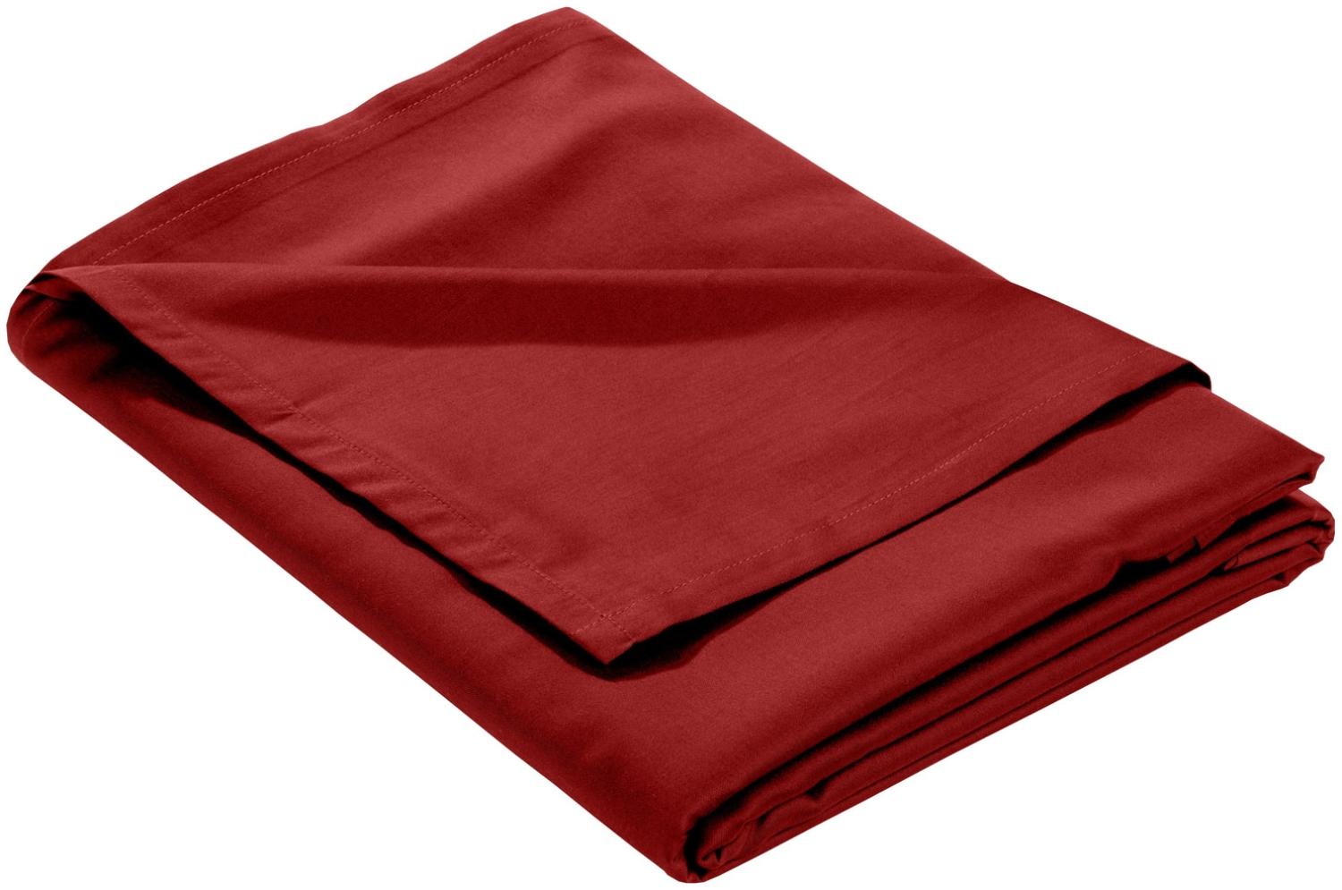 Mako Satin Bettlaken ohne Gummizug rot 240x280cm Bild 1