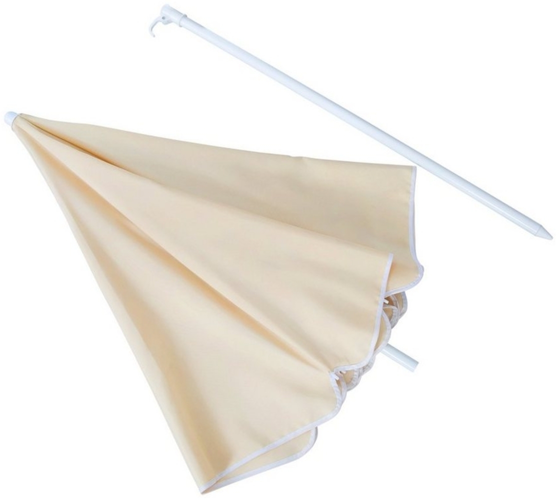 roba Sonnenschirm 'Outdoor' mit Metallgestell - Befestigungsleiste grau lasiert - Beige Bild 1