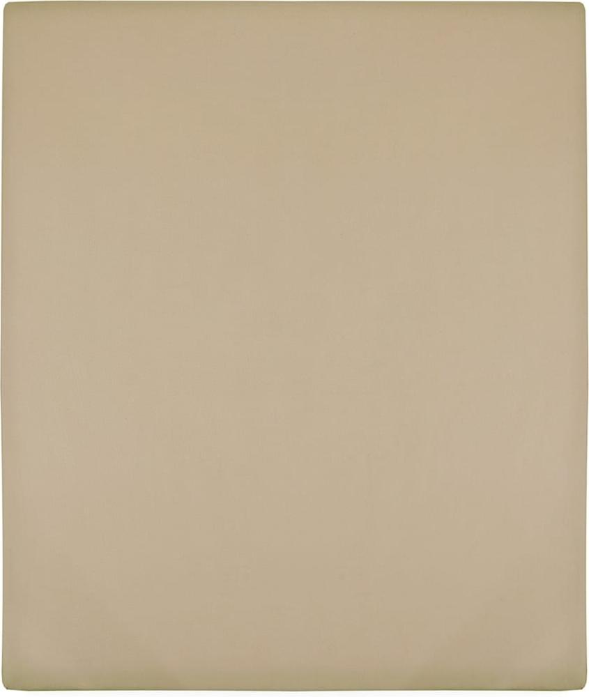 vidaXL Spannbettlaken Jersey Taupe 180x200 cm Baumwolle 136228 Bild 1