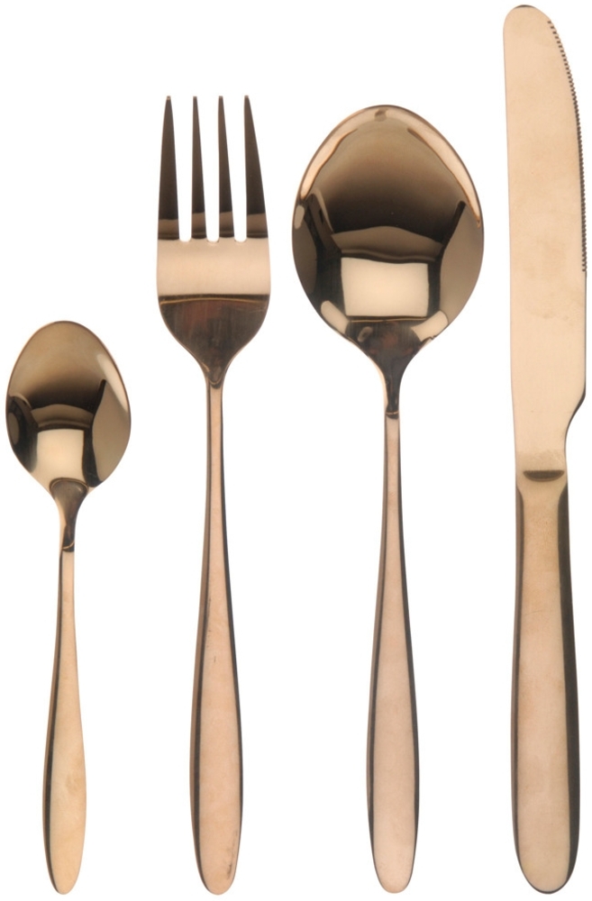 Besteckset Goldfarbe Bild 1