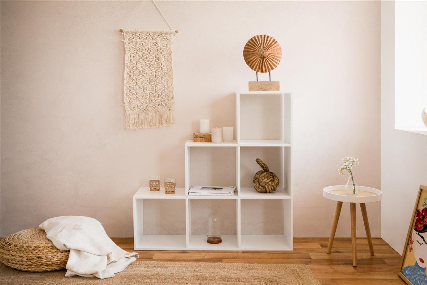 Regal >Unna< in Weiß - 105x105x33cm (BxHxT) Bild 1