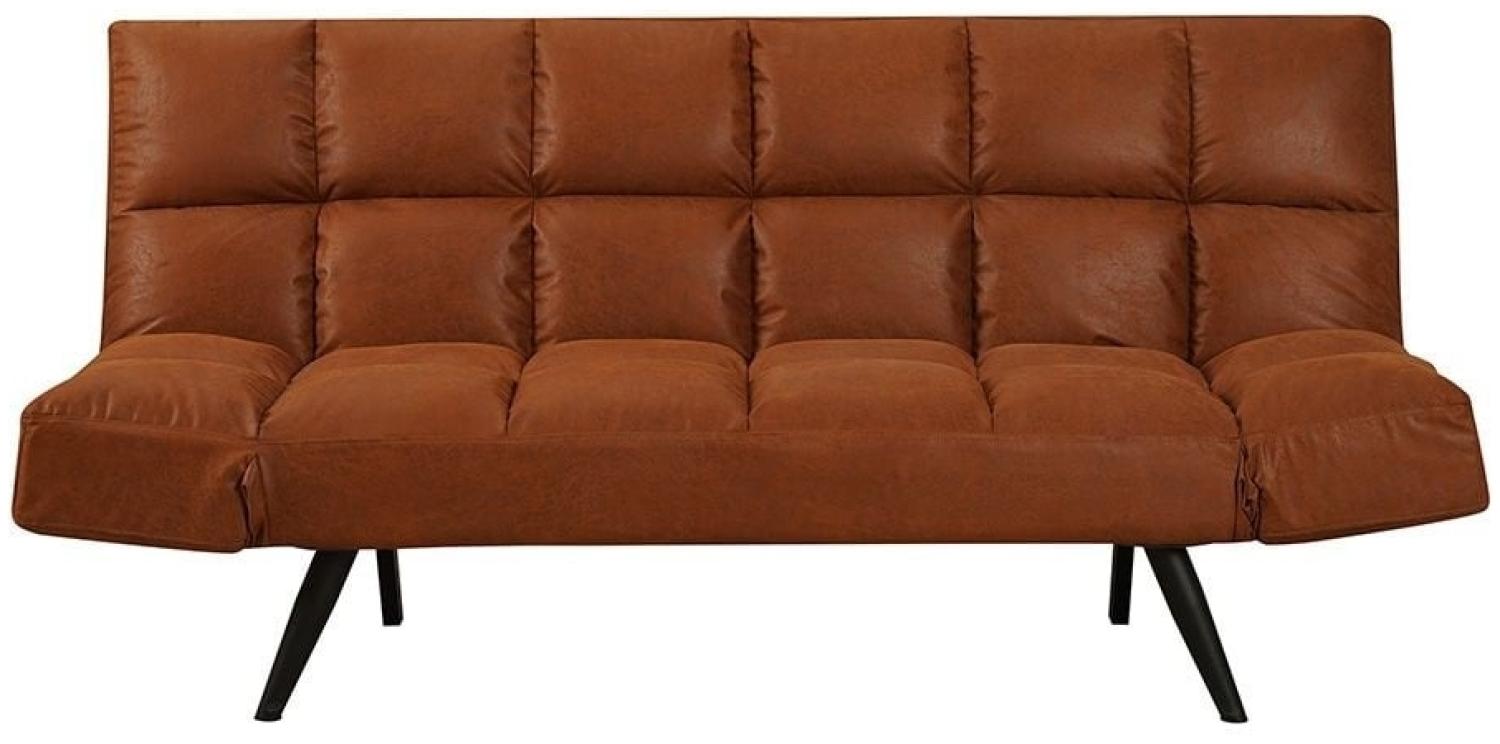 Bronx71 Schlafsofa 1,5-Sitzer Timo Eco-Leder cognac Bild 1