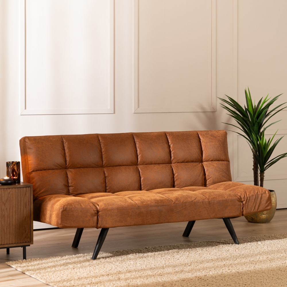 Bronx71 Schlafsofa 1,5-Sitzer Timo Eco-Leder cognac Bild 1