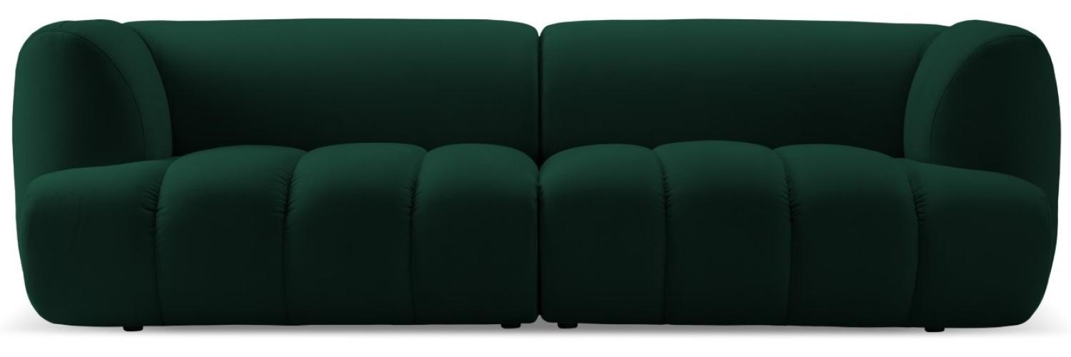 Micadoni Modulares Sofa Harry 3-Sitzer Samtstoff Flaschengrün Bild 1