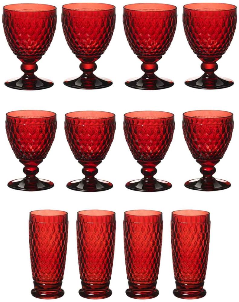 Villeroy & Boch Boston Coloured Wein- & Longdrinkgläser 12er Set rot - DS Bild 1