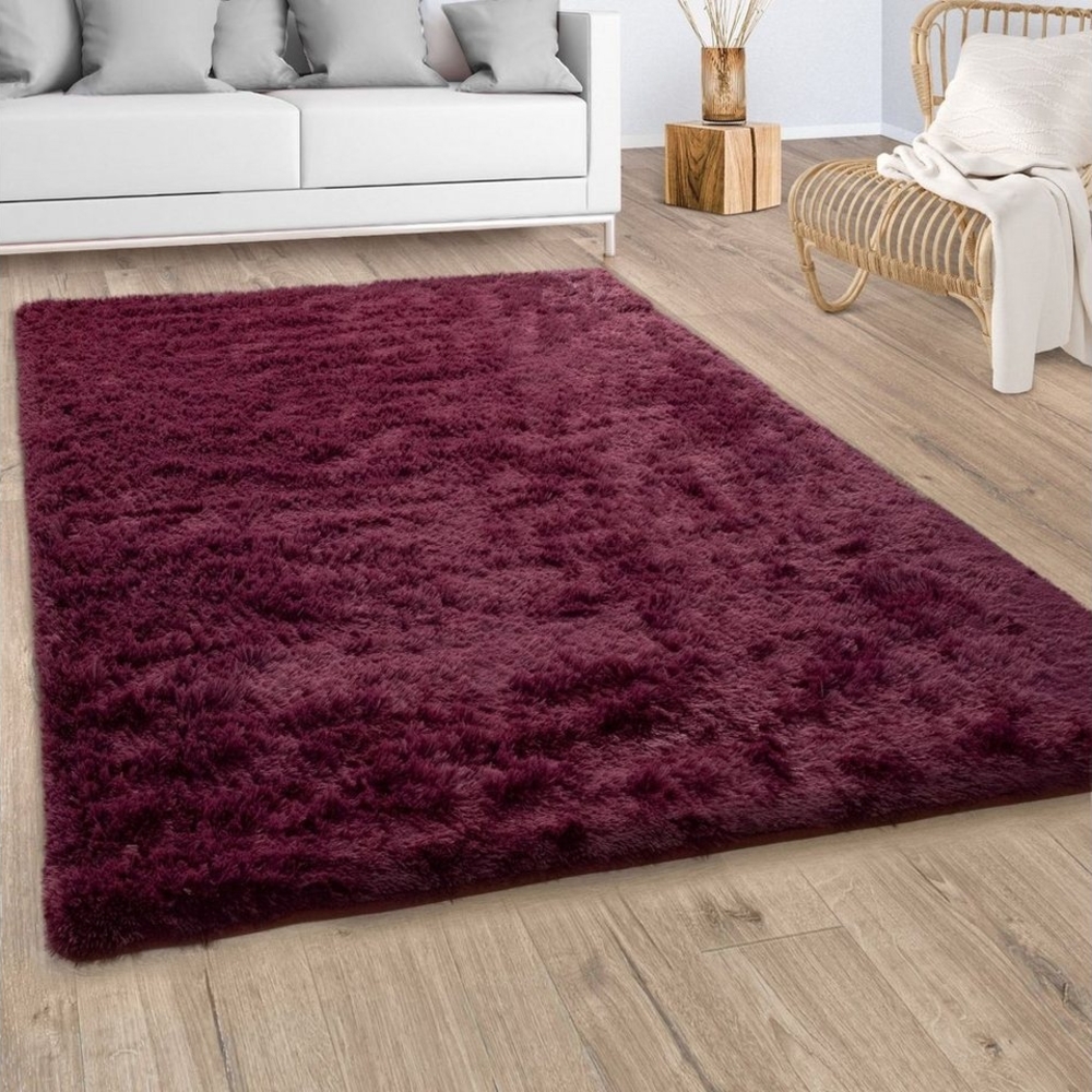 Paco Home Hochflor-Teppich Silky 591, rechteckig, Höhe: 37 mm, Uni-Farben, besonders weich und kuschelig Bild 1