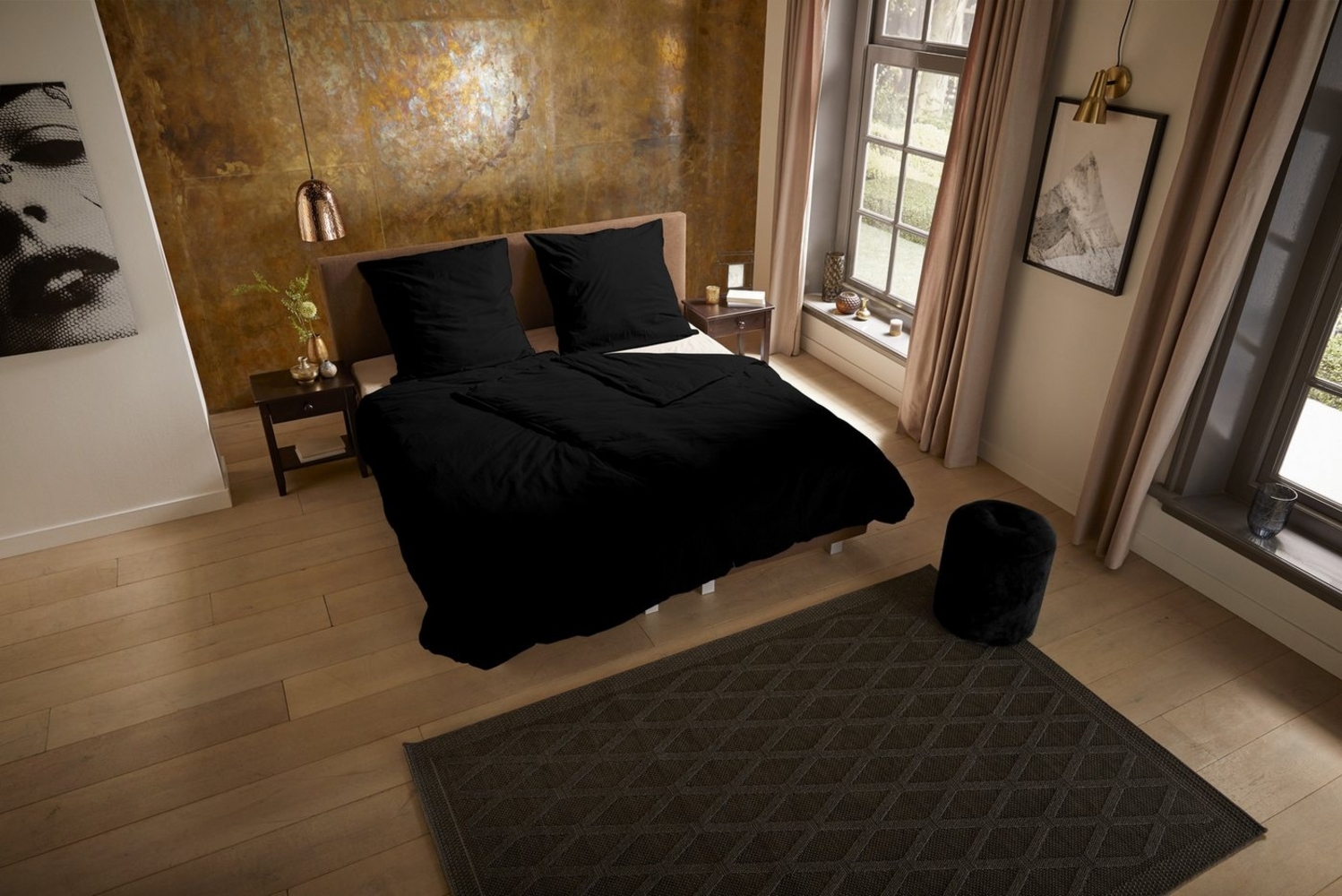 PURE luxury collection Bettwäsche Pure uni, Microfaser, 3 teilig, Mikrofaser, Pflegeleicht, Weich, Uni, Unifarben, Reißverschluss Bild 1