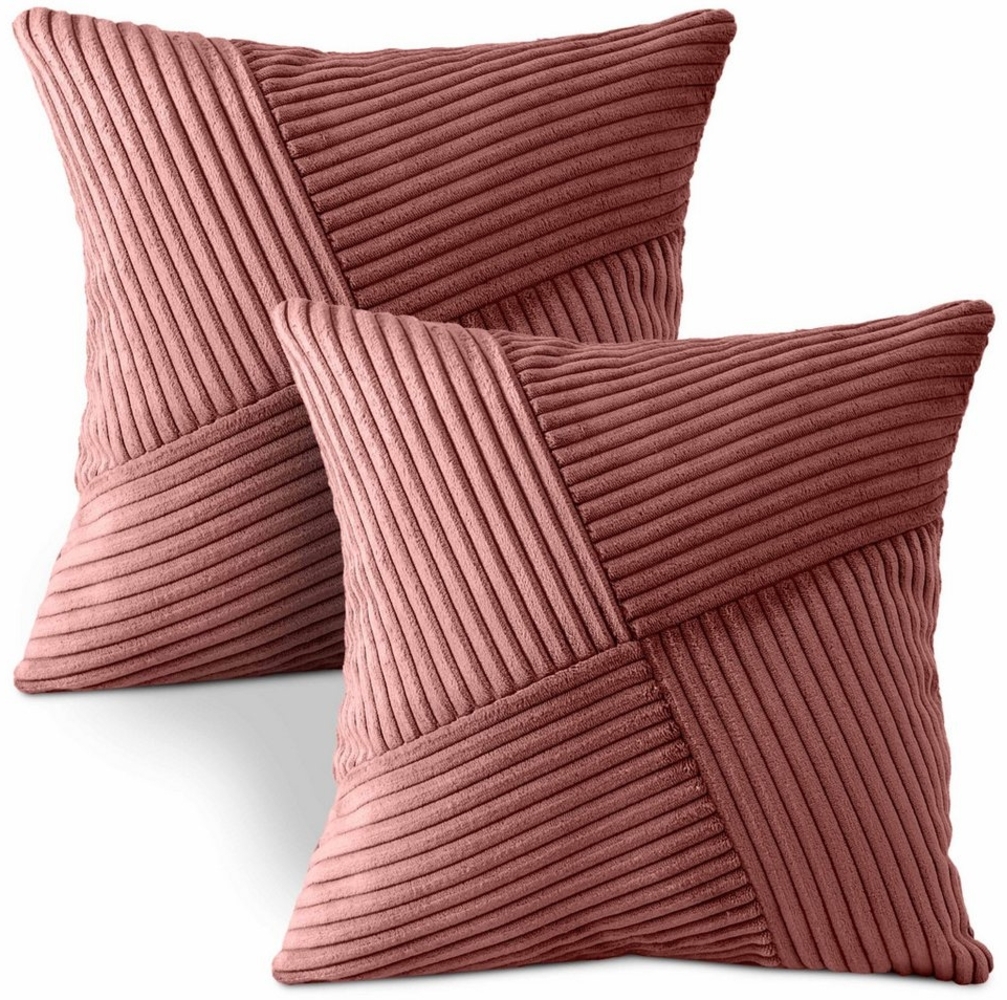 Amilian Dekokissen mit Füllung und Kissenbezug - 2er Set - Zierkissen, Sofakissen, Kissen, (2 Stück), 40x40 cm, Kuschelkissen, Kopfkissen mit Kissenfüllung Bild 1