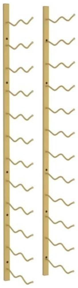 vidaXL Wand-Weinregal für 24 Flaschen Golden Eisen 340884 Bild 1