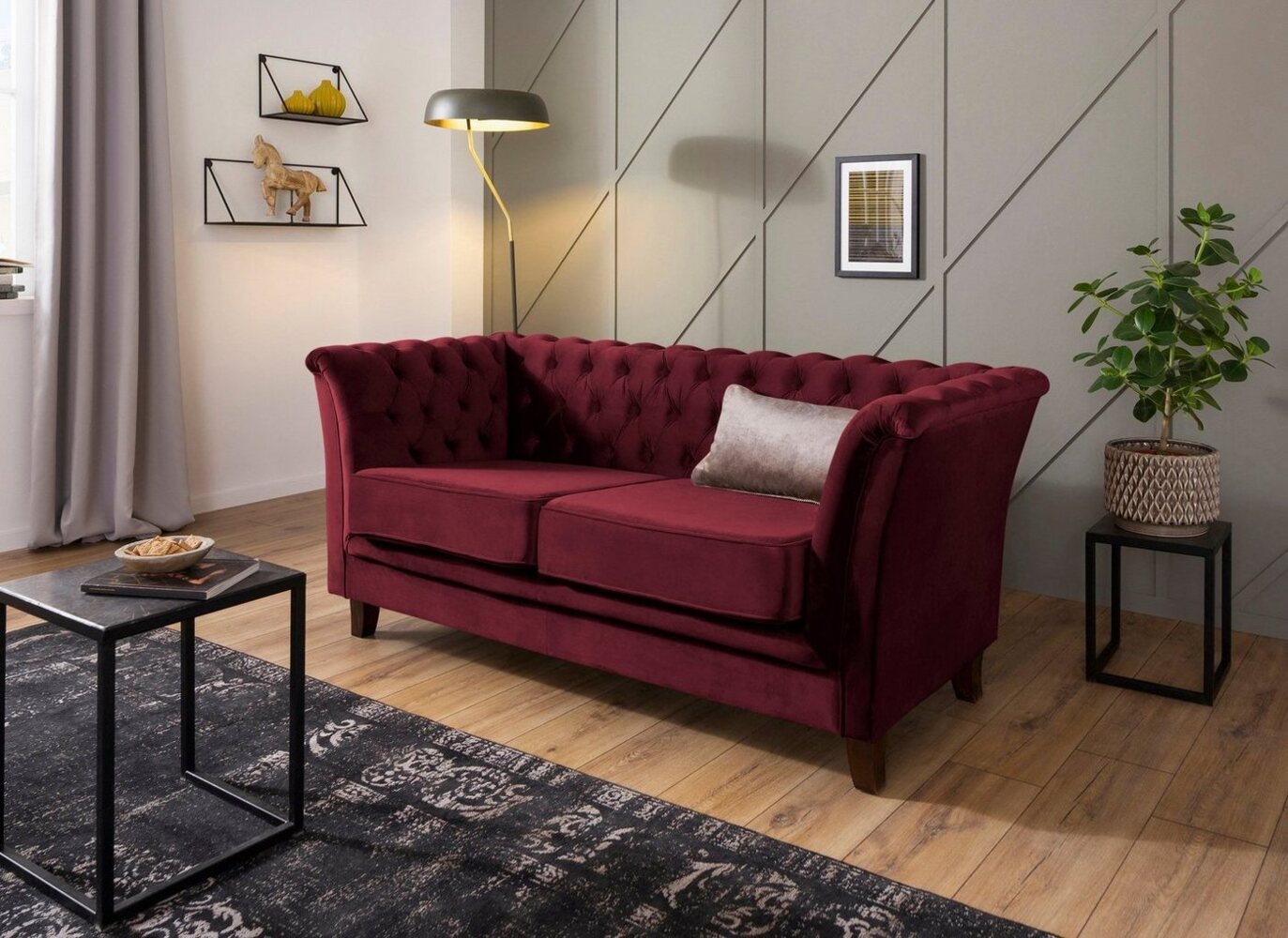 Home affaire Chesterfield-Sofa Dover, aufwändige Knopfheftung in Chesterfield-Optik Bild 1