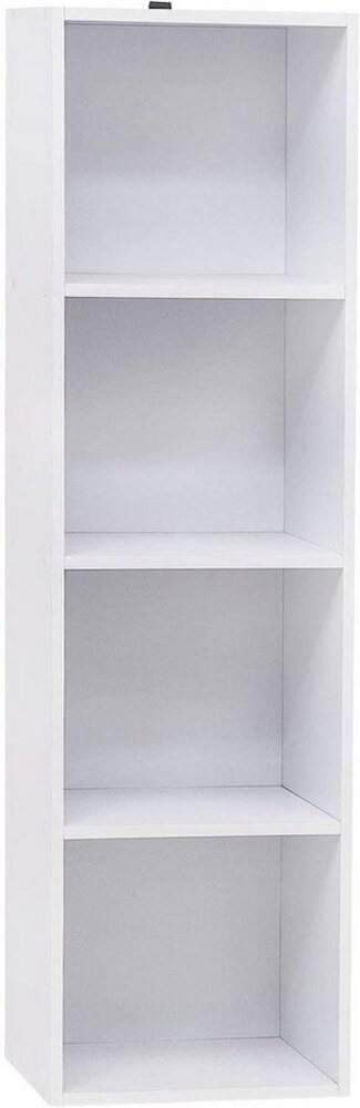 Woltu Bücherregal, 1-tlg, Bücherregal aus MDF weiß 30x24x106 cm Bild 1