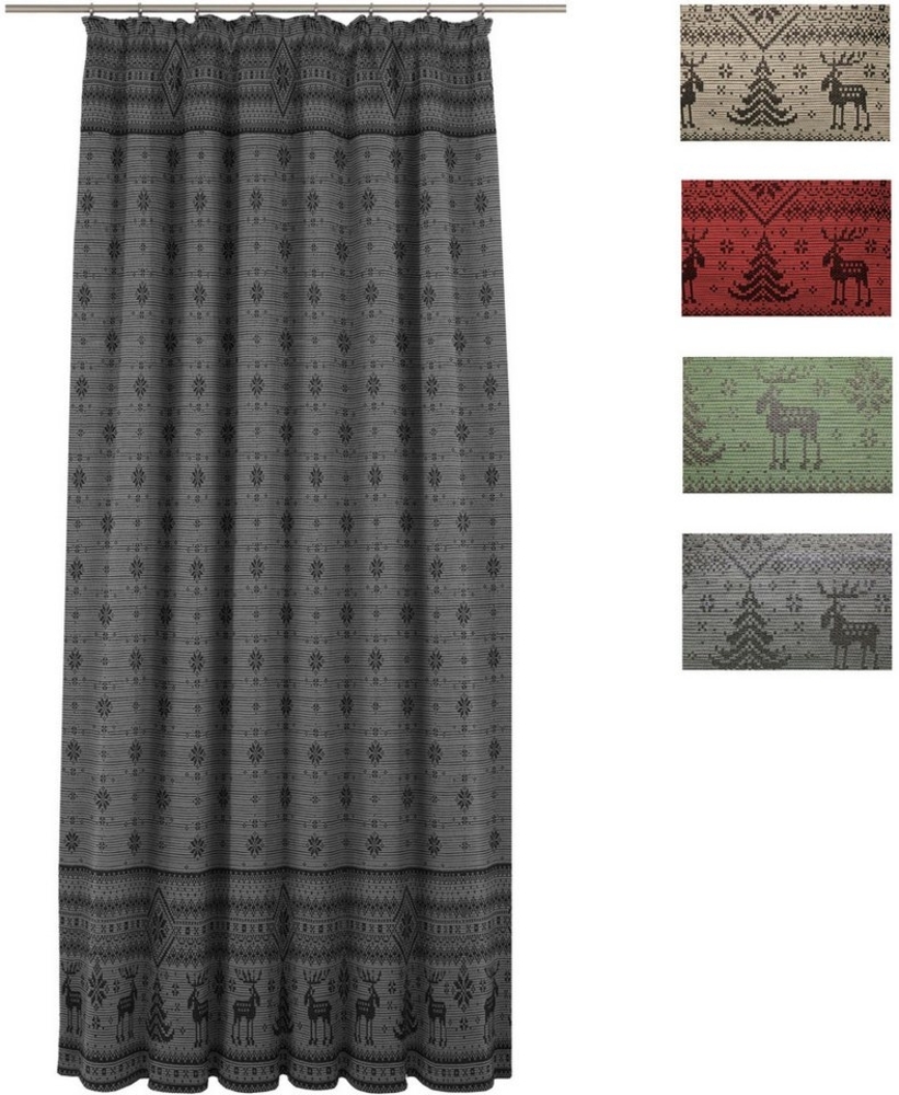 Wirth Vorhang Romo, Kräuselband (1 St), blickdicht, Jacquard Bild 1