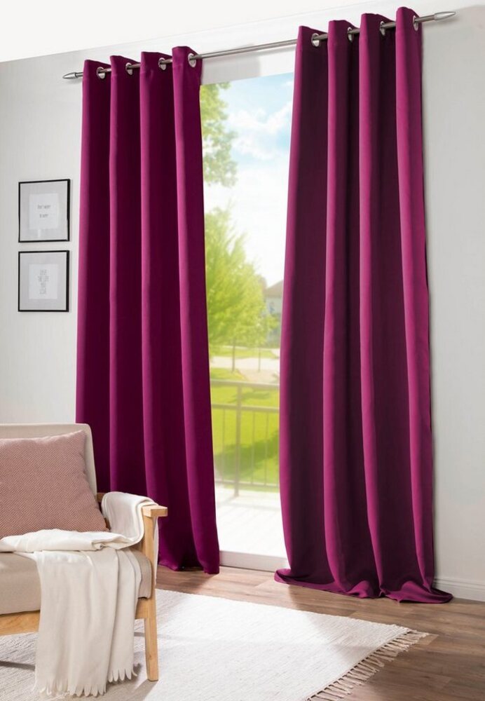 DecoHome24 Gardine Brillant, Ösen (2 St), blickdicht, blickdicht Bild 1