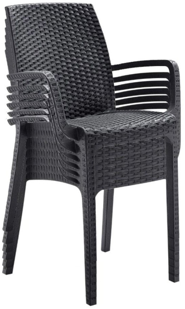 BICA Verona Gastronomie Stuhl 6er Set mit Armlehnen | Graphit | Gartenstuhl | Wetterfest Bild 1
