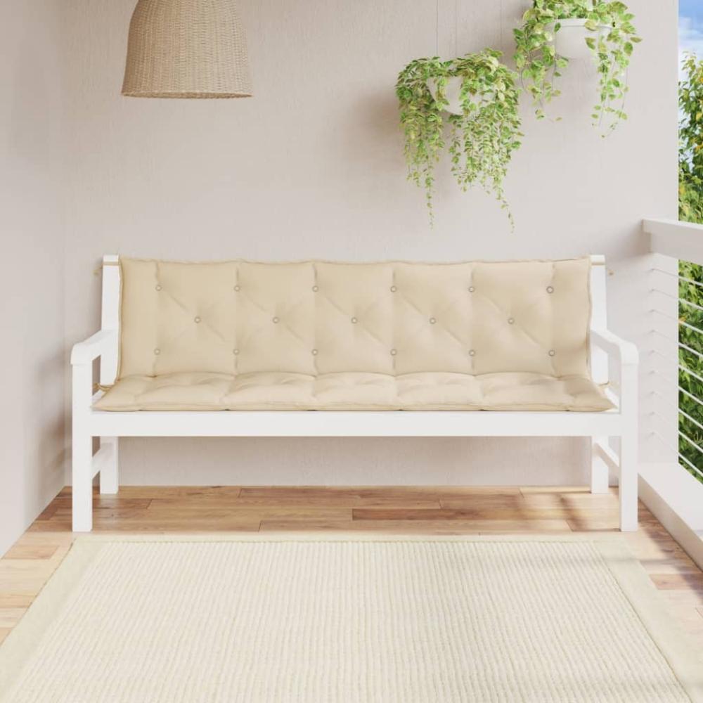 vidaXL Gartenbank-Auflagen 2 Stk. Beige 180x50x7 cm Oxford-Gewebe 361719 Bild 1