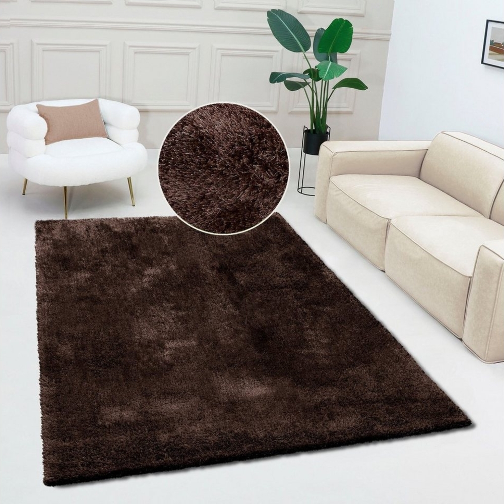 Bruno Banani Teppich Dana Teppich, besonders weich und kuschelig, Kundenliebling, rechteckig, Höhe: 30 mm, uni, Mikrofaser Teppiche, Wohnzimmer, Schlafzimmer, Esszimmer Bild 1