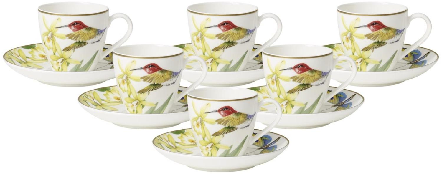 Villeroy & Boch Amazonia Anmut Mokka- / Espressotasse mit Untertasse 100 ml 6er Set - DS Bild 1