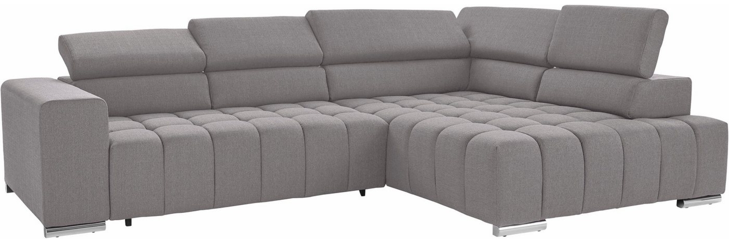exxpo - sofa fashion Ecksofa Elias, aktuelle Kreuzsteppung im Sitz, bequem, L-Form, mit Kopf- bzw. Rückenverstellung, wahlweise mit Bettfunktion Bild 1