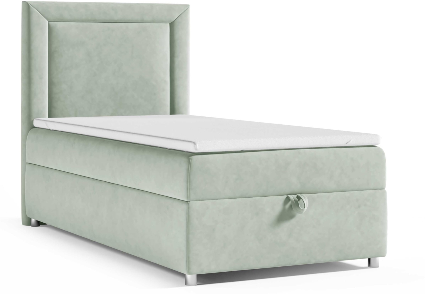 Best for Home Boxspringbett K3 SINGLE mit Bettkasten (Mintgrun 100x200) Bild 1