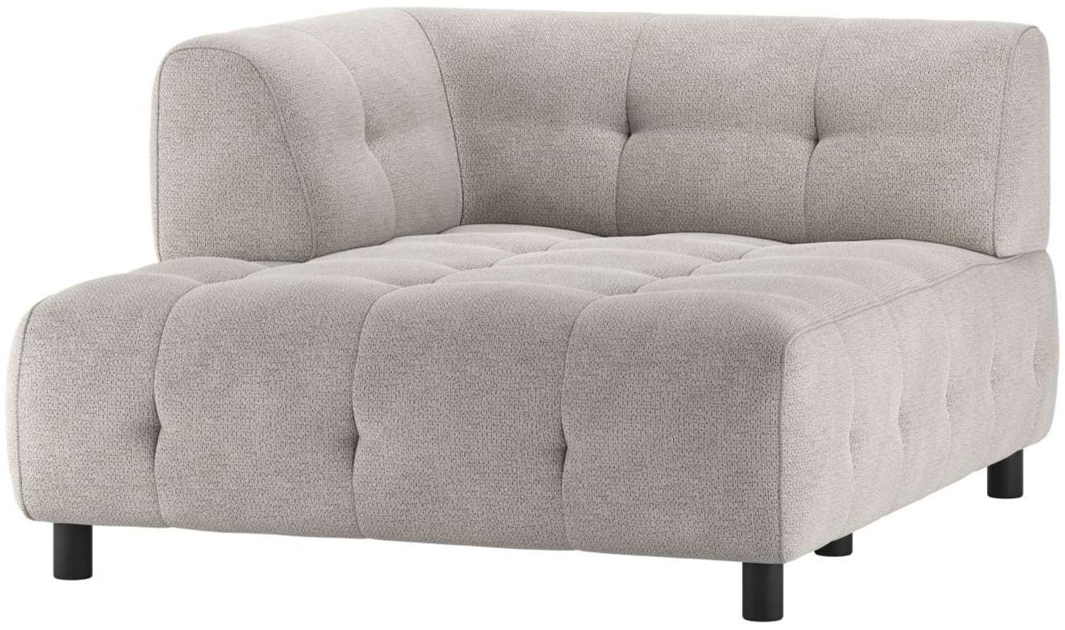 Modulsofa Louis Chaiselongue aus Chenille Links, Hellgrau Bild 1