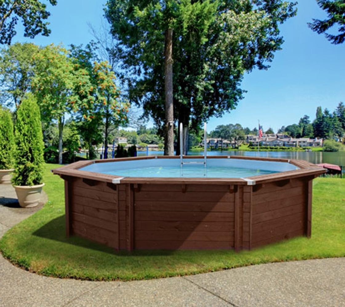 Interline Summer Schwimmbad Bali Holzpool Ø440x136 Bild 1