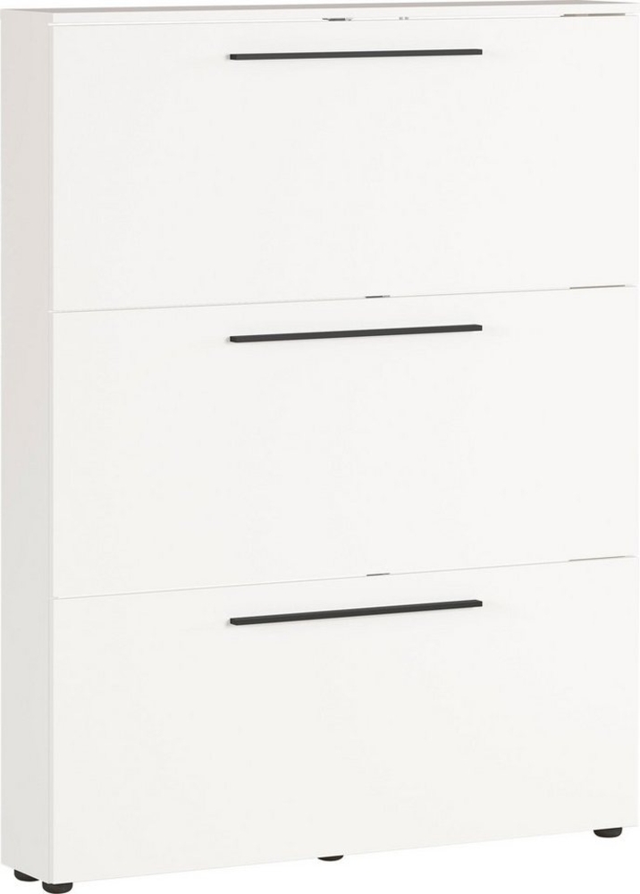 Germania Schuhschrank 2577-84 GW-Utah, in Weiß, mit Platz 12 für Paar Schuhe, geringe Tiefe, ideal für schmale Flure, 100 x 129 x 19 cm (BxHxT) Bild 1
