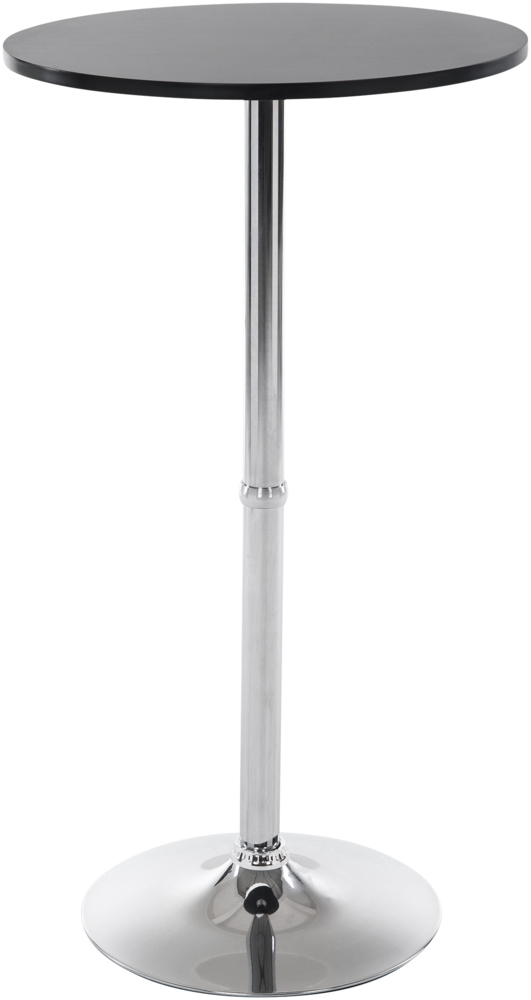 DELUKE® Stehtisch rund Ø 60cm BERLI - Aluminium Gestell | Bistrotisch Gastro Bartisch rund Hoher Tisch Hochtisch, 108x60cm HxB, Schwarz-Silber Bild 1