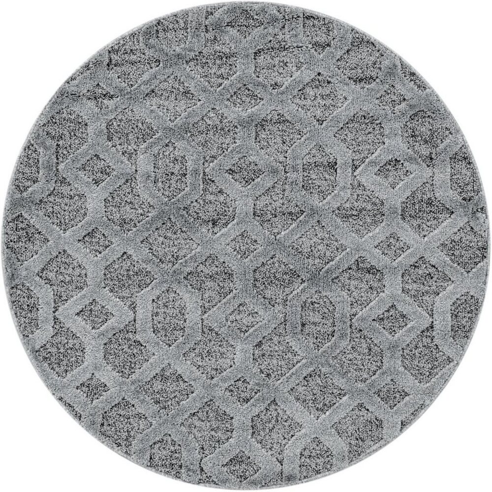 Ayyildiz Teppiche Teppich PISA 4702, rund, Höhe: 20 mm, auch in rechteckig, Hoch Tief Struktur, Wohnzimmer, Schlafzimmer Bild 1