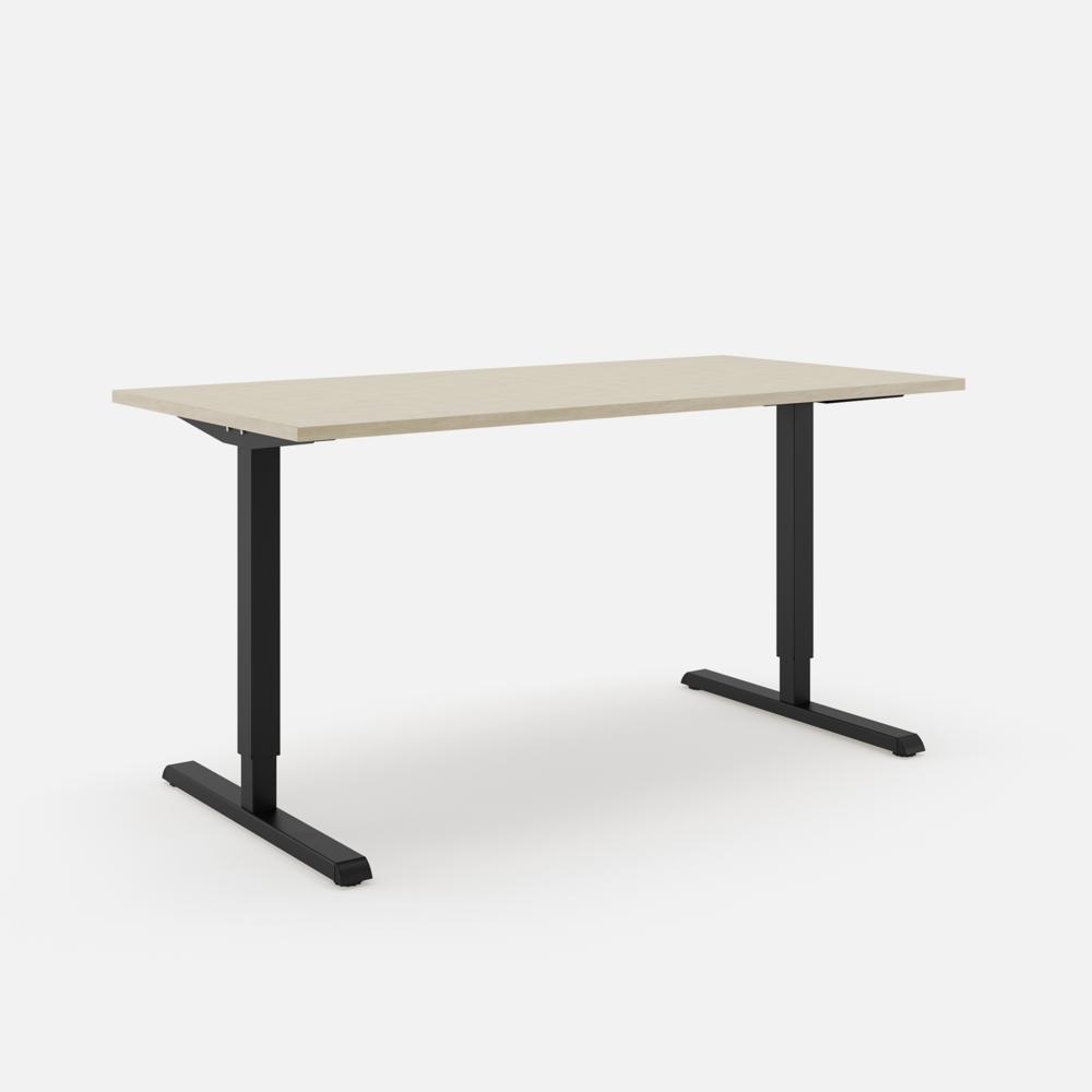 Steelforce 300 Schreibtisch - 200 , Eiche , Schwarz Bild 1