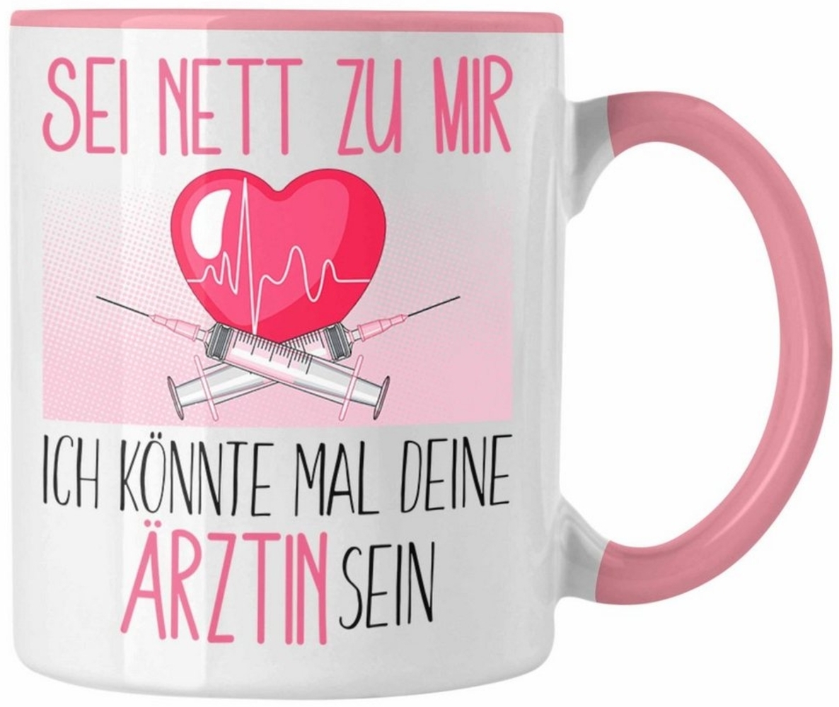 Trendation Tasse Ärztin Studium Ausbildung Tasse Geschenk Medizin Geschenkidee Sei Nett Bild 1