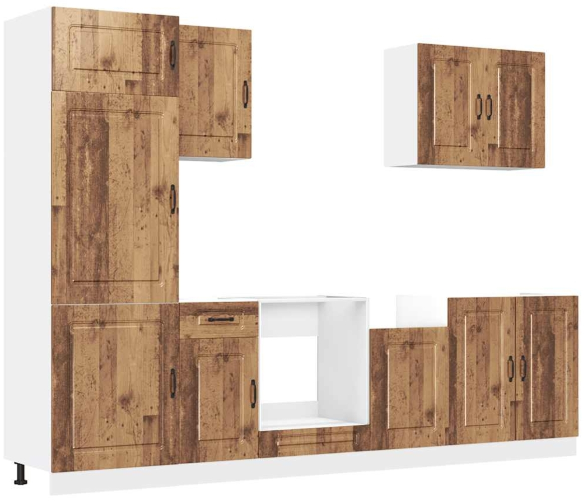 vidaXL 7-tlg. Küchenschrank-Set Kalmar Altholz-Optik Holzwerkstoff 3314769 Bild 1