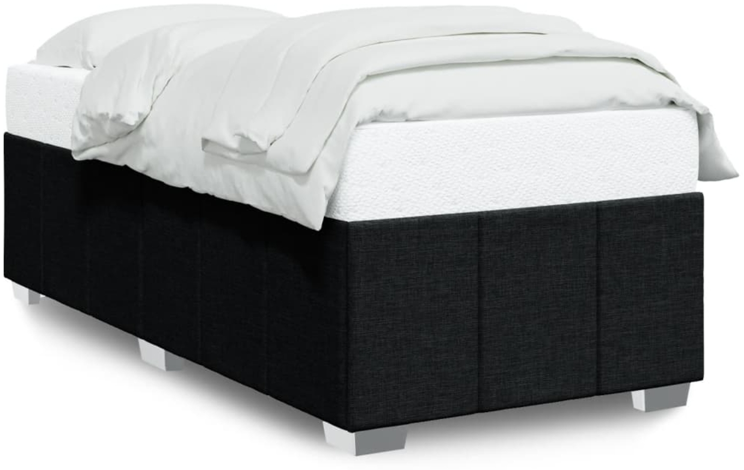 vidaXL Bettgestell ohne Matratze Schwarz 90x200 cm Stoff 3284806 Bild 1