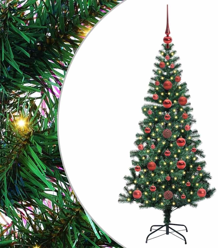 vidaXL Künstlicher vorbeleuchteter Weihnachtsbaum Grün 120 cm 3396736 Bild 1