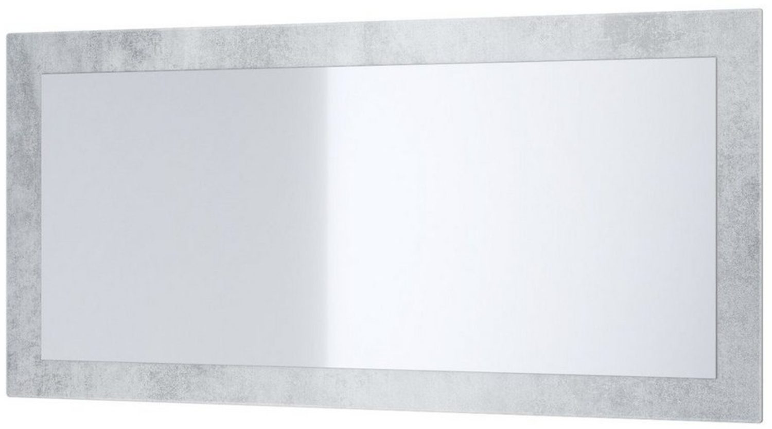 Vladon Spiegel Lima, Wandspiegel mit Rahmen im modernen Stil, Beton Oxid Optik (89 x 45 cm) Bild 1