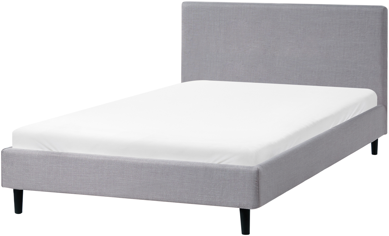 Bett mit Lattenrost Stoff FITOU 120 x 200 cm Hellgrau Bild 1